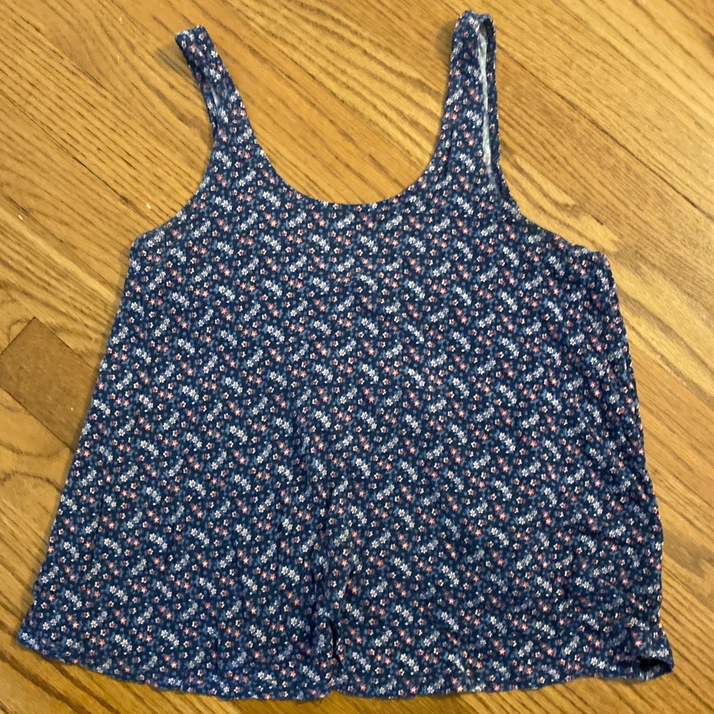 Aeropostale Blue Floral Print Tee Shirt